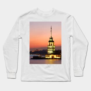 Maiden's Tower İstanbul Turkey Long Sleeve T-Shirt